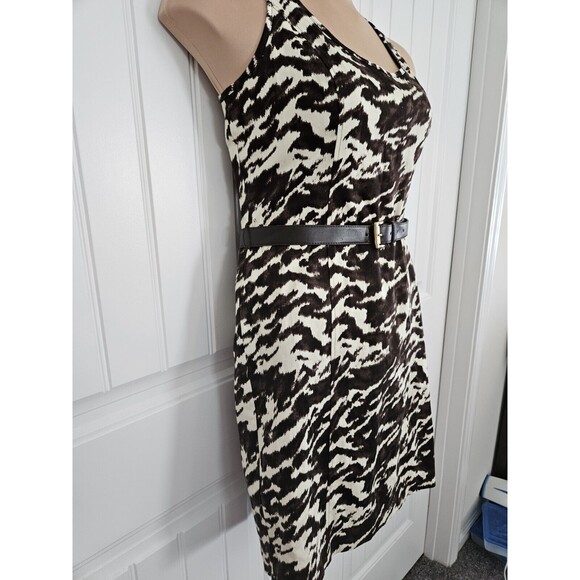 ladies MICHAEL KORS dress size 10 NWT Animal Print Open Back With Belt - Picture 2 of 10